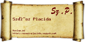 Szász Placida névjegykártya